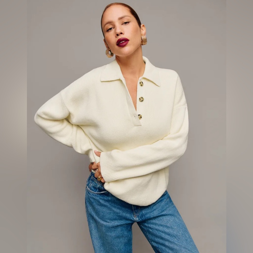 Reformation Sweater; Ivory; Size M